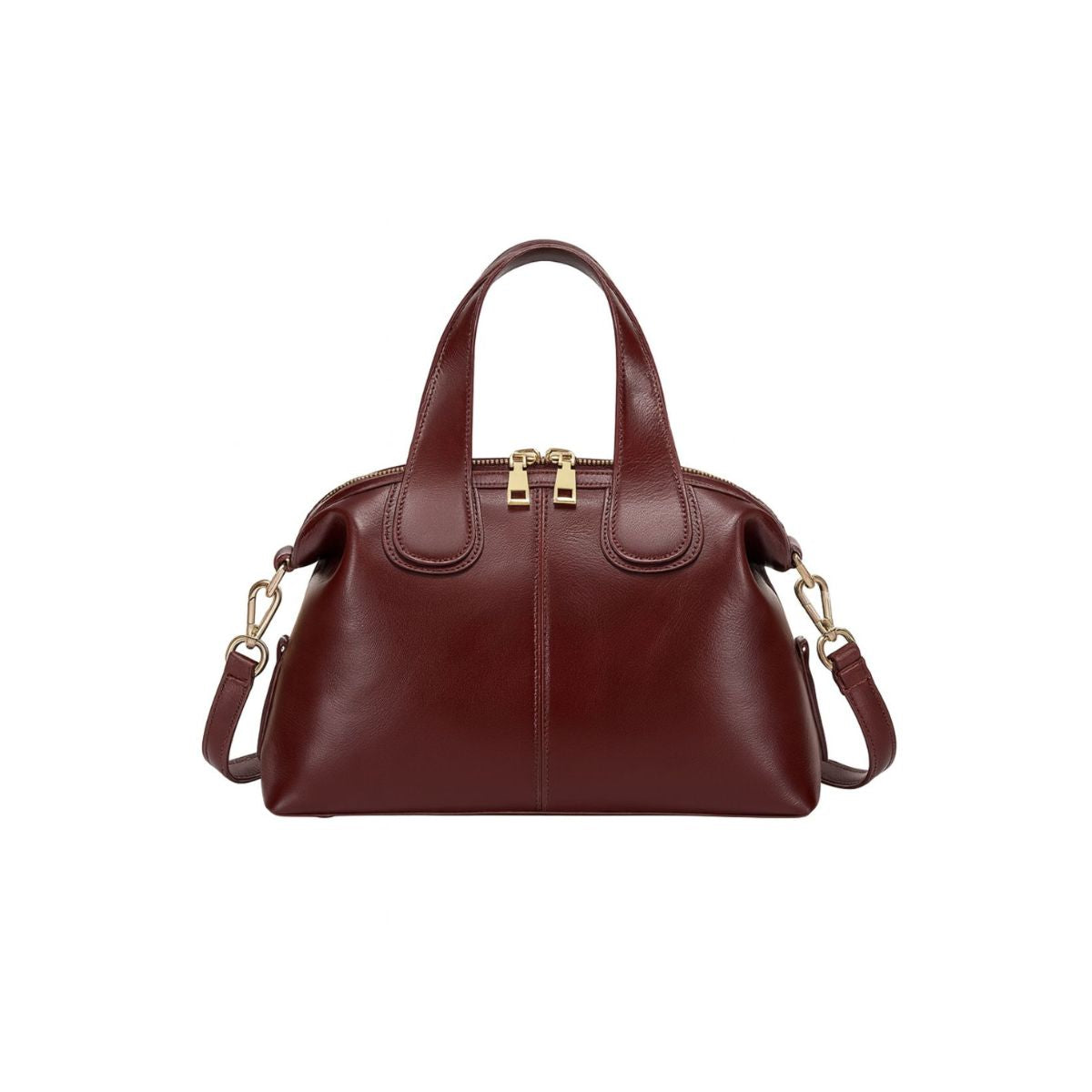 Adele Burgundy Leather Crossbody Bag