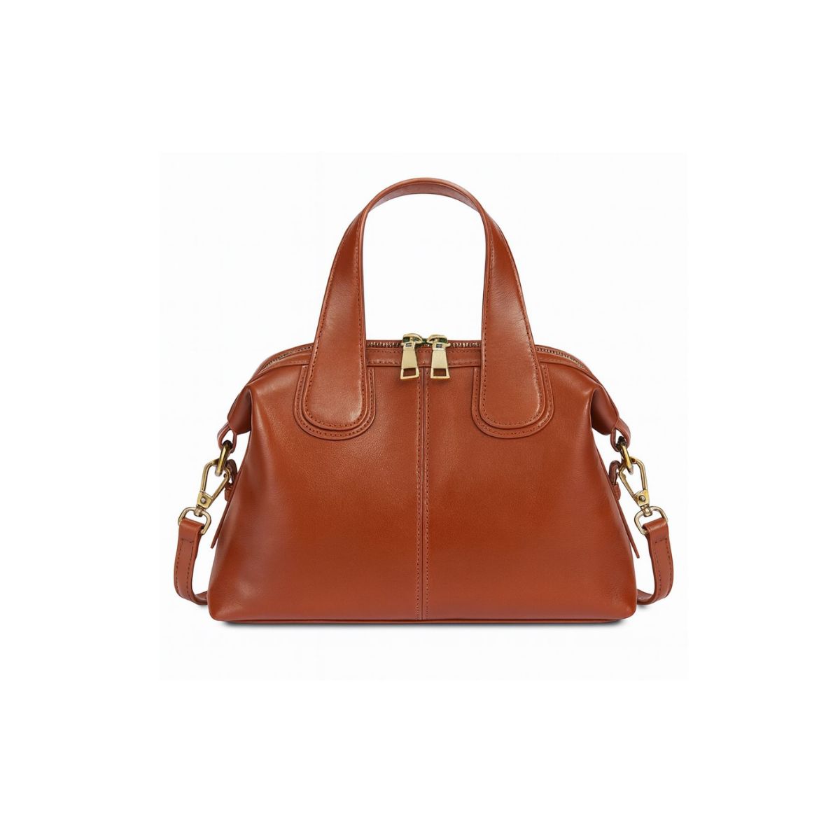 Adele Chestnut Brown Leather Crossbody & Shoulder Bag