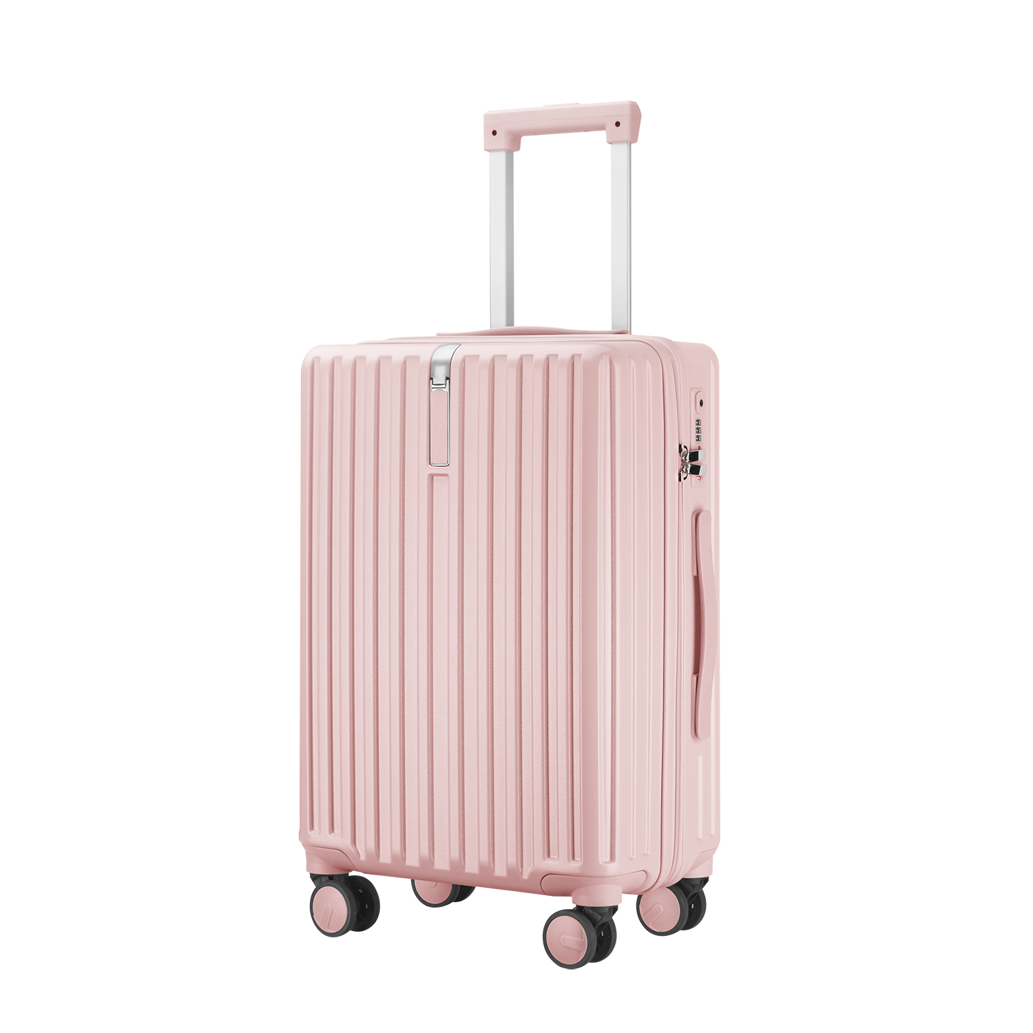Pink Large Check In Luggage - Lightweight Hard Shell Suitcase for International Travel | AeroRidge | 76 cm