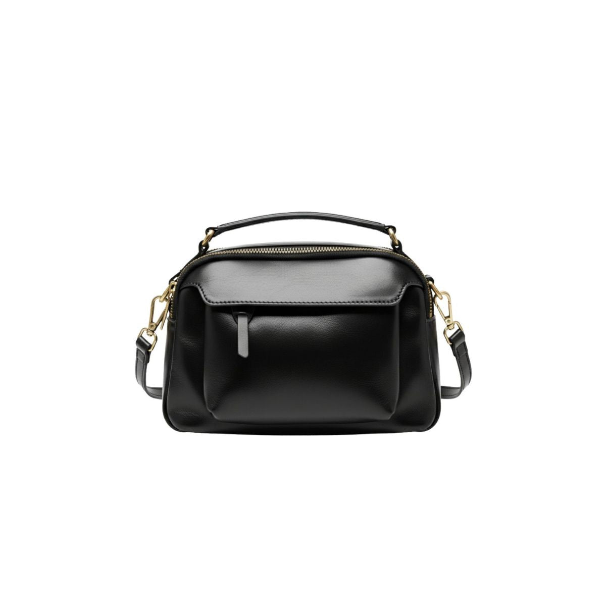 Clavia Black Leather Crossbody & Shoulder Bag