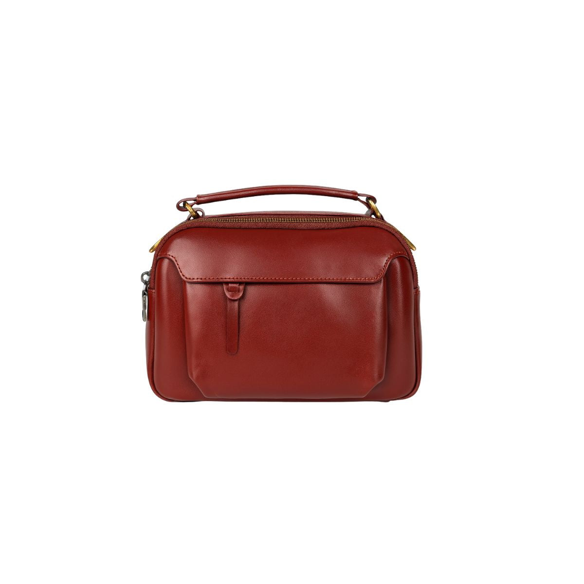 Clavia Chestnut Brown Leather Crossbody & Shoulder Bag