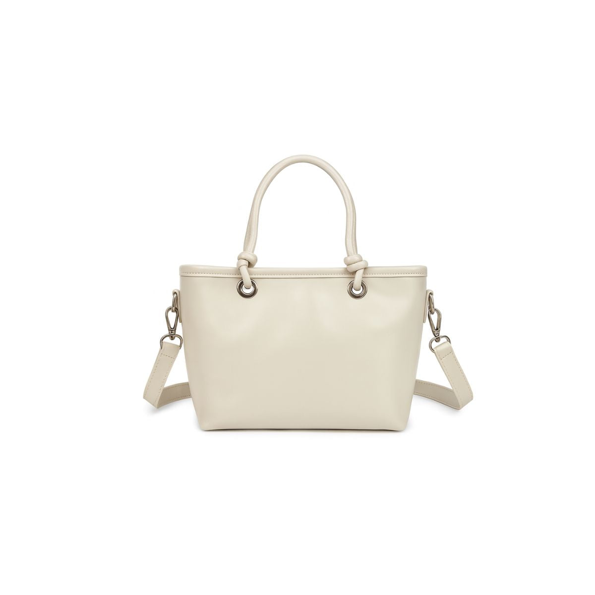 Lumo Mini Grace Milky White Leather Mini Tote Bag