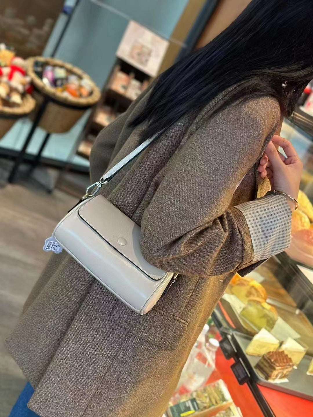 Retro Frame Ivory White Mini Shoulder & Crossbody Bag