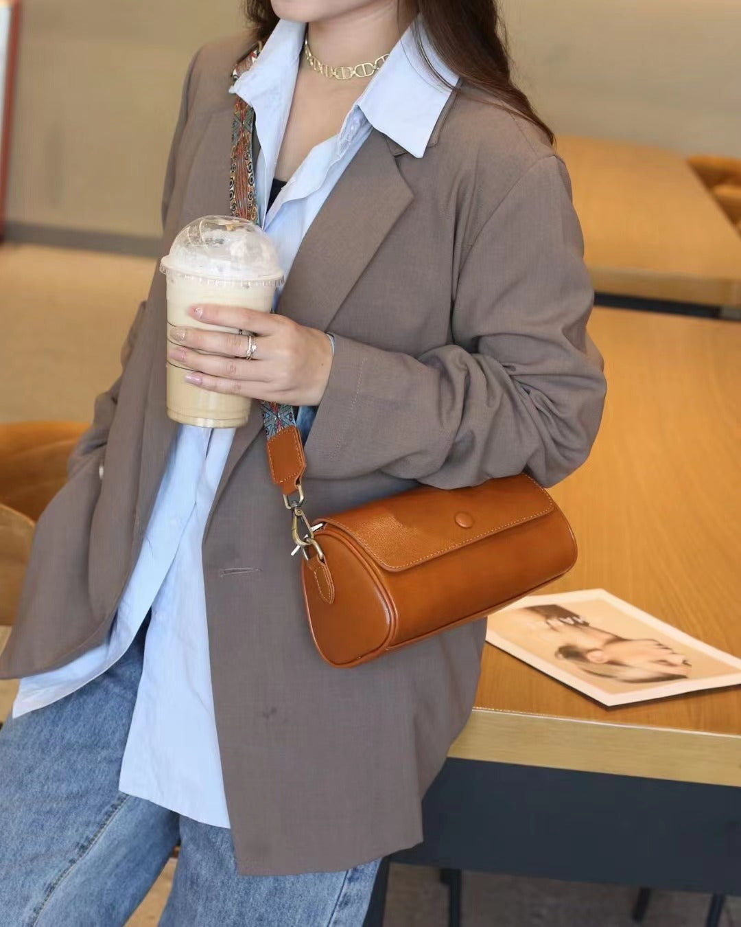 Retro Frame Sunset Yellow Mini Shoulder & Crossbody Bag