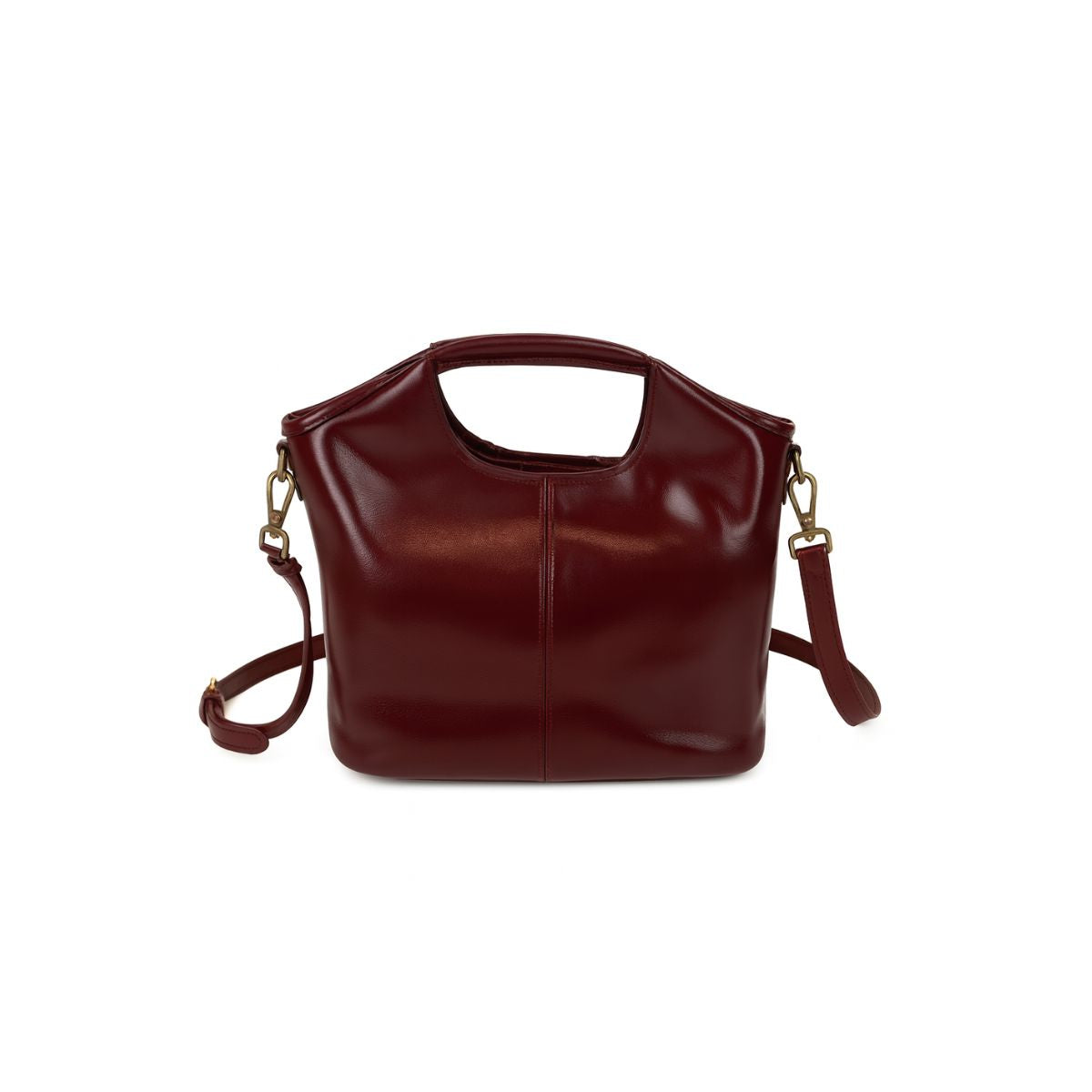 Retro Grace Chestnut Brown Leather Shoulder & Crossbody Bag