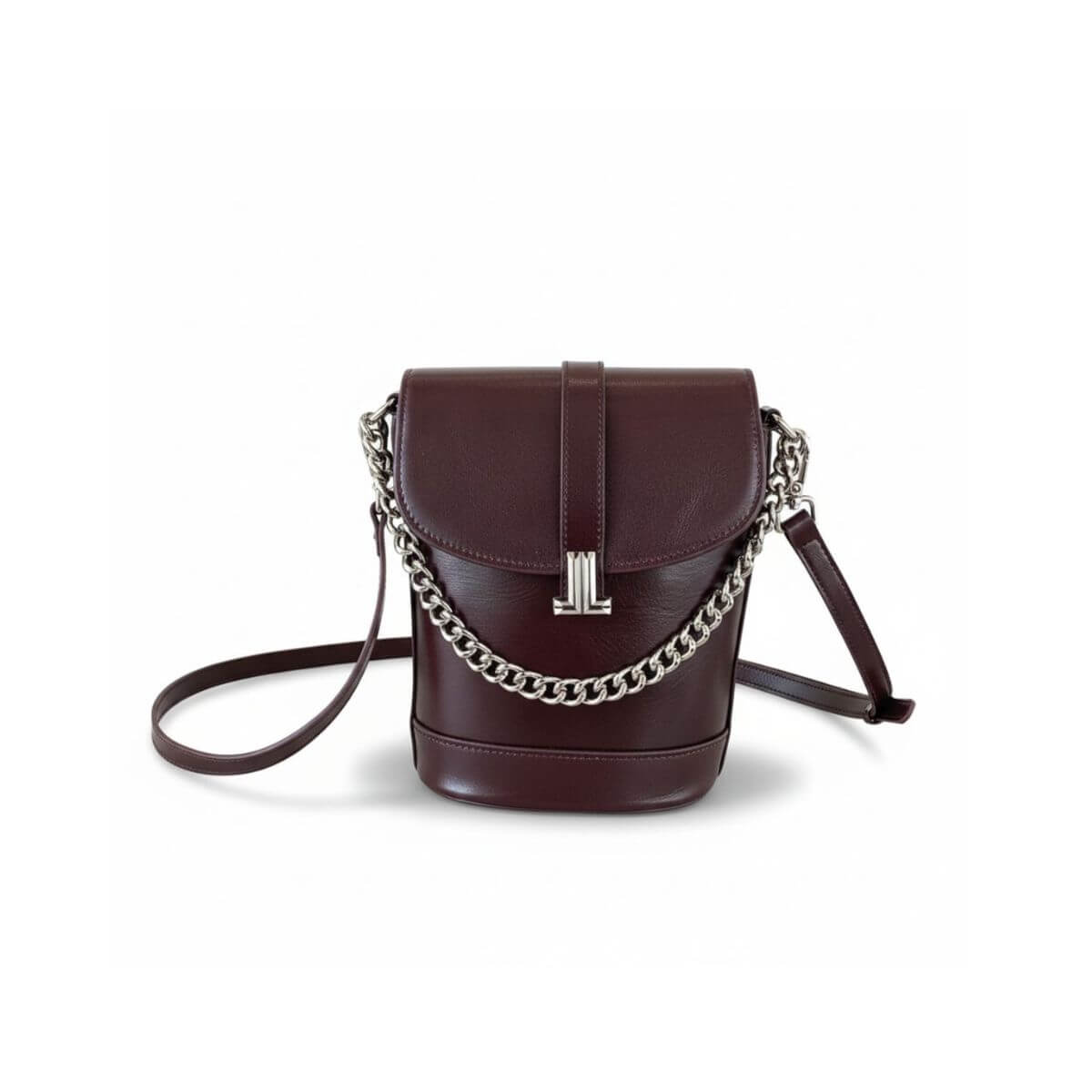 Retro Luxe Burgundy Red Mini Crossbody & Shoulder Bag