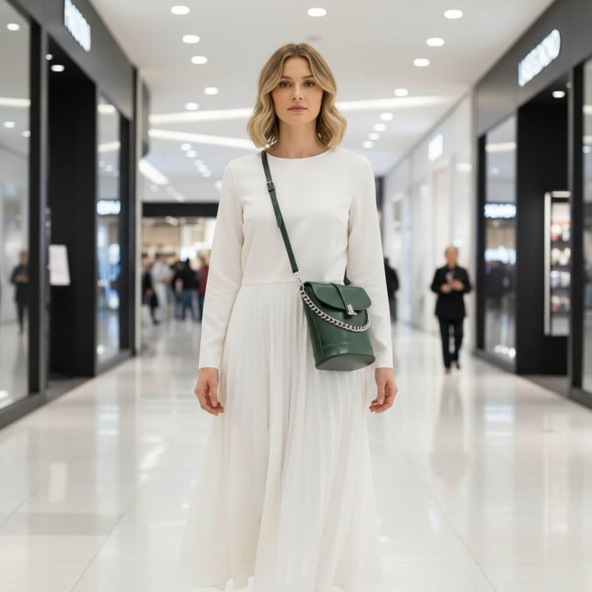 Retro Luxe Emerald Green Mini Crossbody & Shoulder Bag