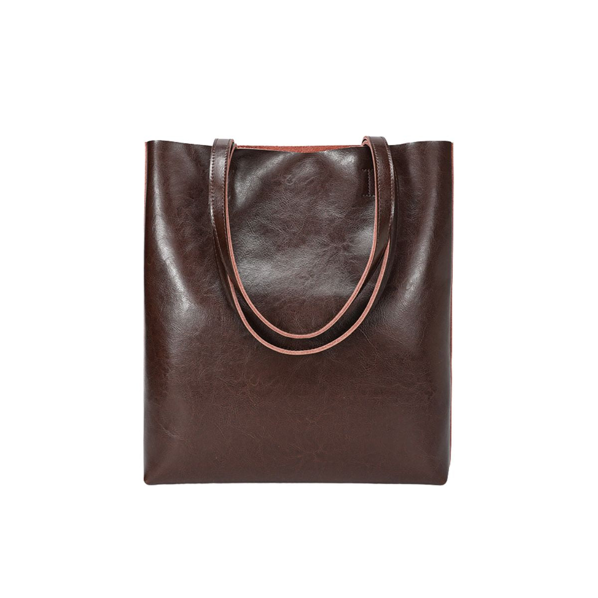 Urban Essential Brown Large Leather Tote Bag