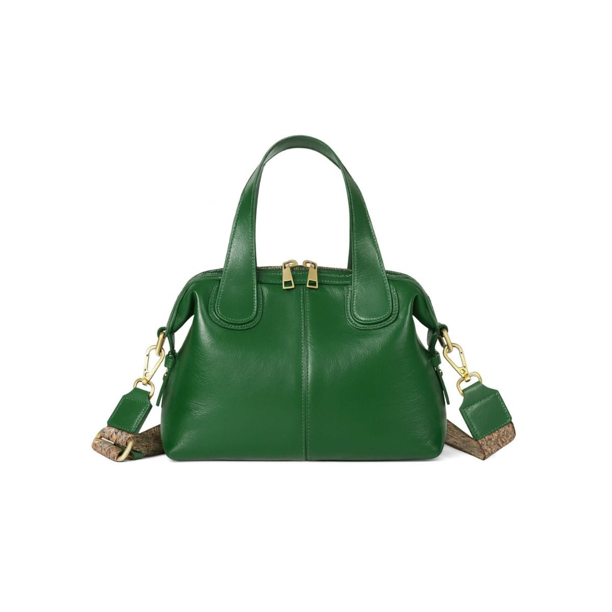 Adele Emerald Green Leather Crossbody & Shoulder Bag
