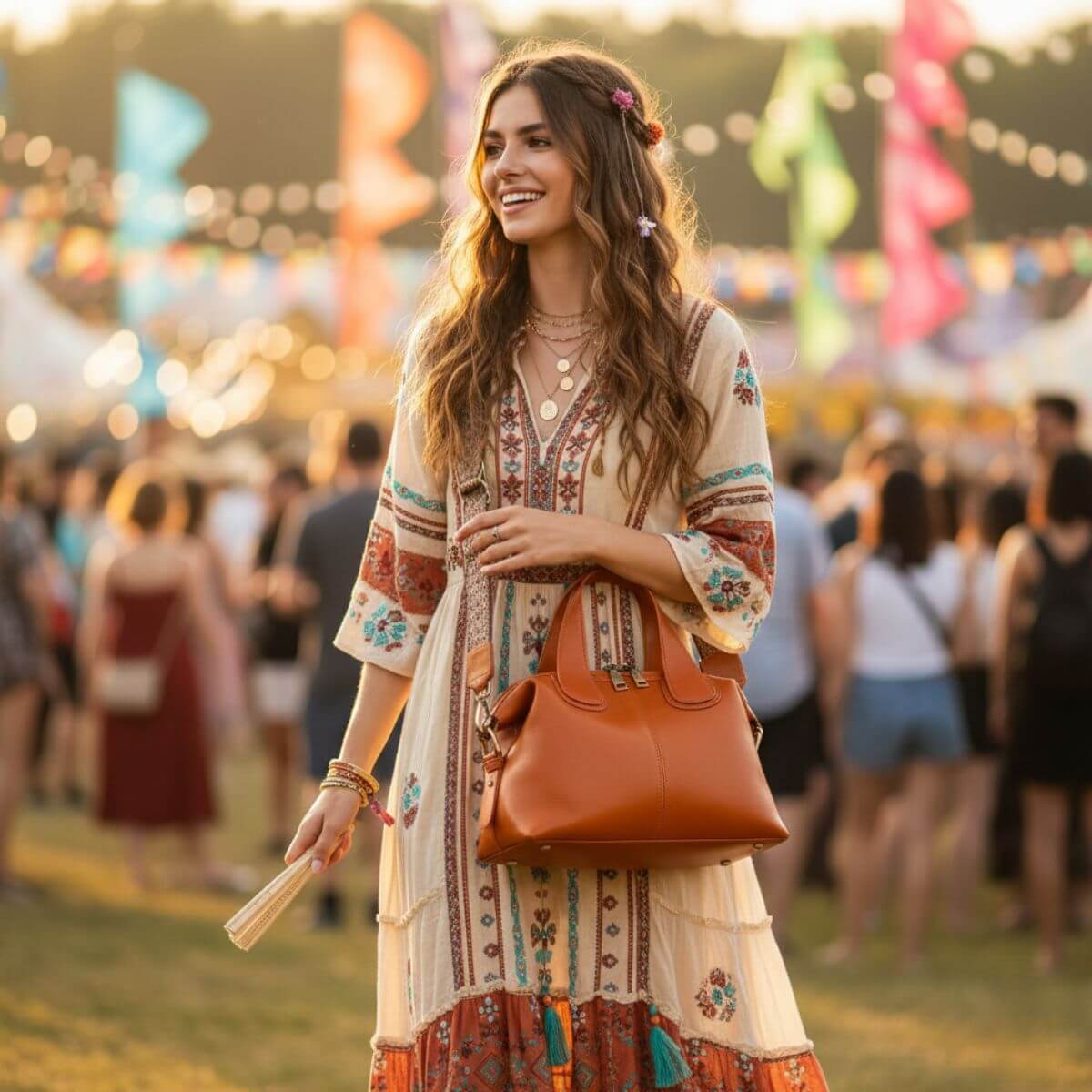 Adele Sunset Yellow Leather Crossbody & Shoulder Bag