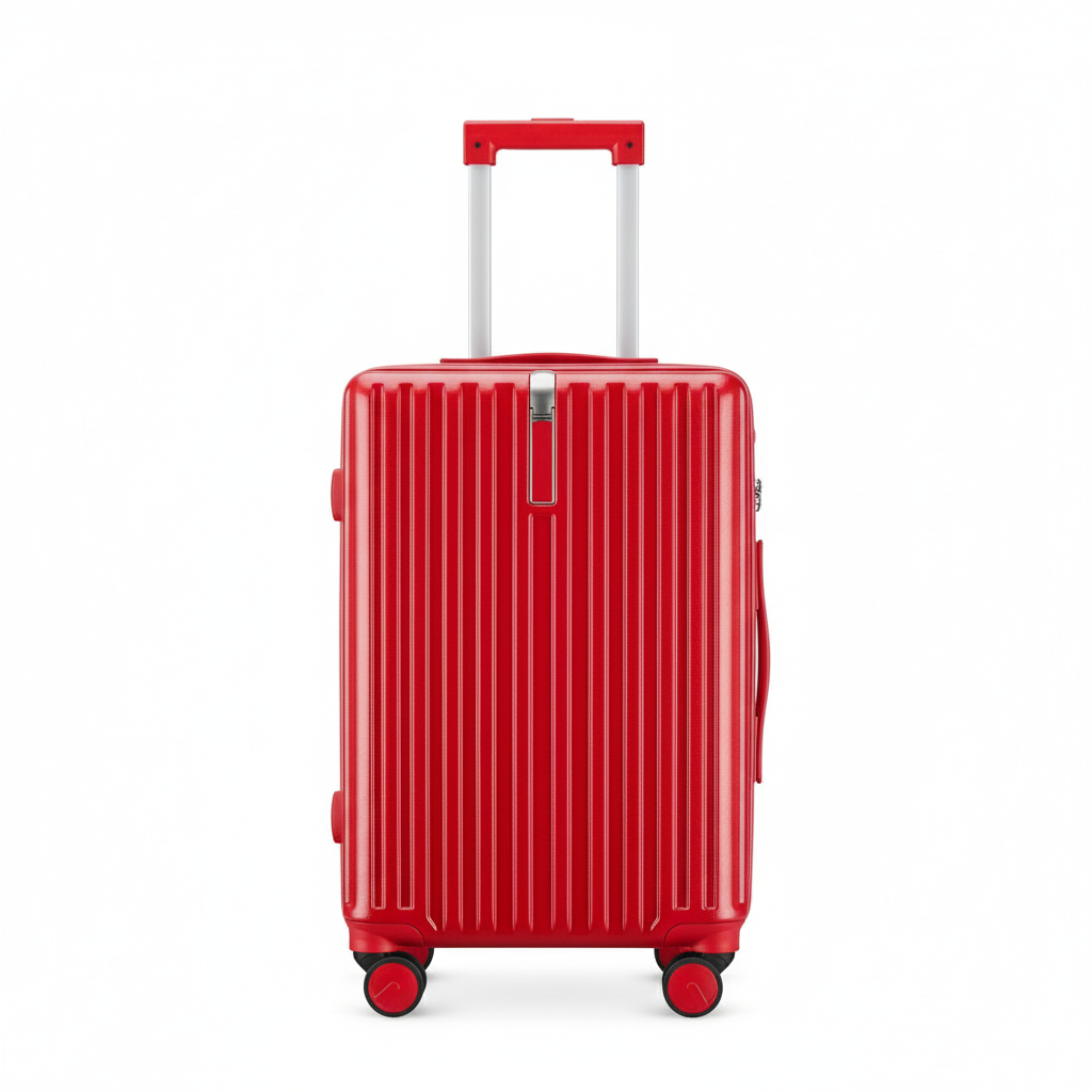 Large Check In Luggage - Red Lightweight Hard Shell Travel Suitcase | AeroRidge | 76 cm