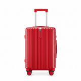 Medium  Lightweight Check In Luggage - Hard Shell Suitcase - Red | AeroRidge | 67 cm