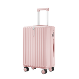 Lightweight Carry On Luggage - Pink Hard Shell Cabin Suitcase | AeroRidge | 55 cm