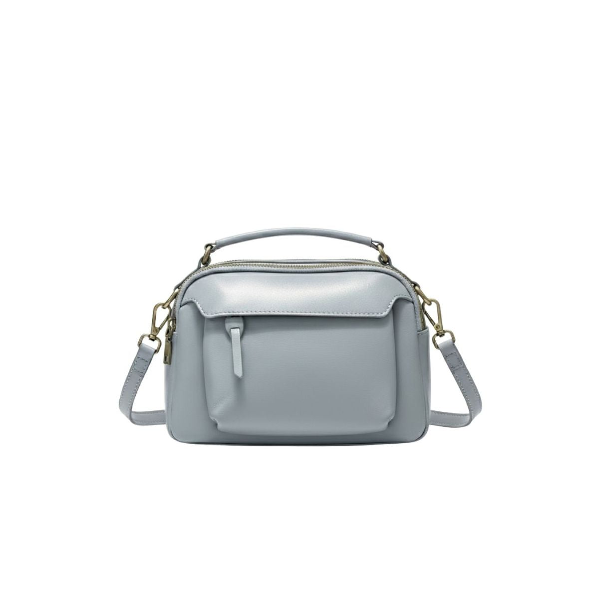 Clavia Light Blue Leather Crossbody & Shoulder Bag