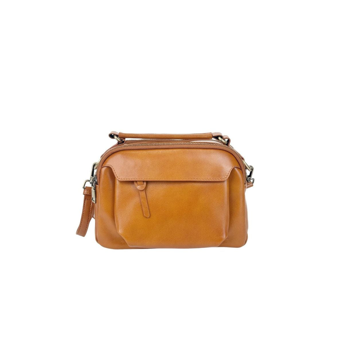 Clavia Sunset Yellow Leather Crossbody & Shoulder Bag
