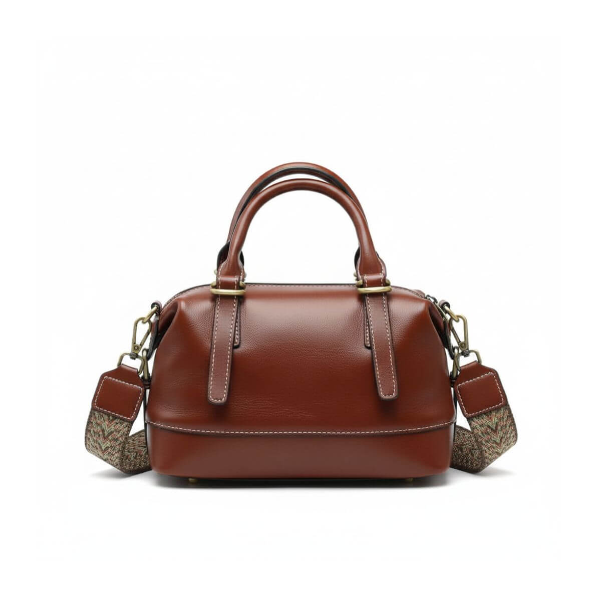 Metro Classic Brown Leather Shoulder Bag