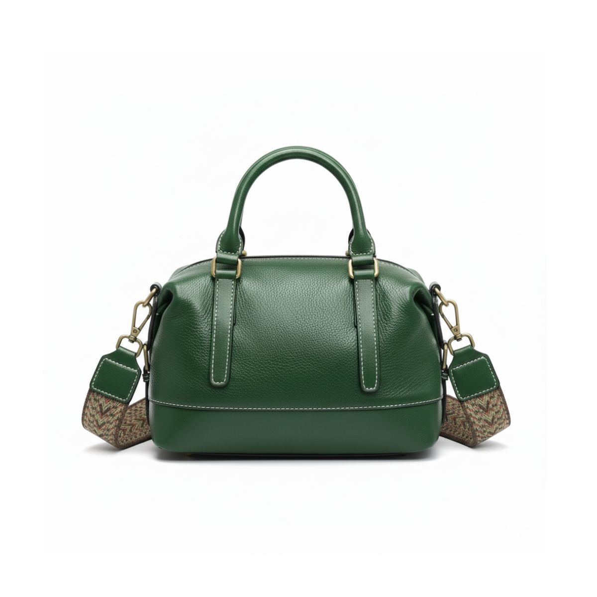 Metro Classic Emerald Green Leather Shoulder Bag