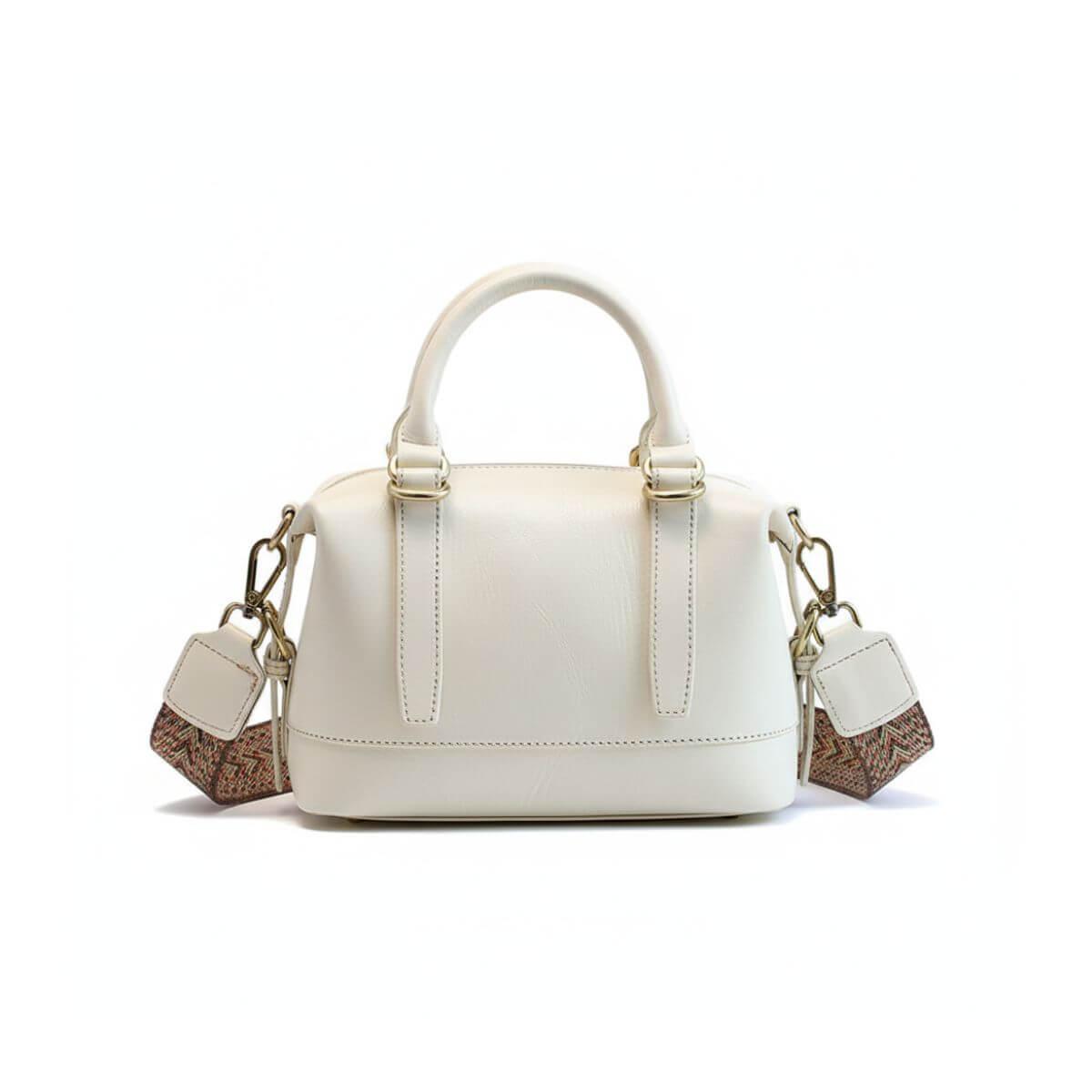 Metro Classic Ivory White Leather Shoulder Bag