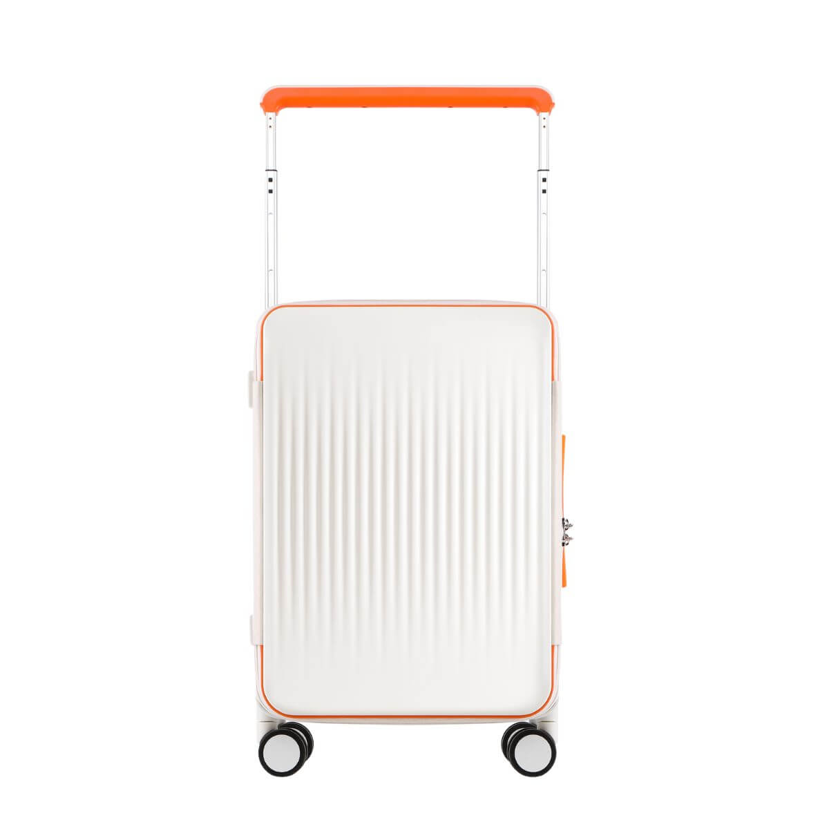 White Carry On Luggage - Hard Case Cabin Suitcase with USB Charging | NeoMove | 55 cm