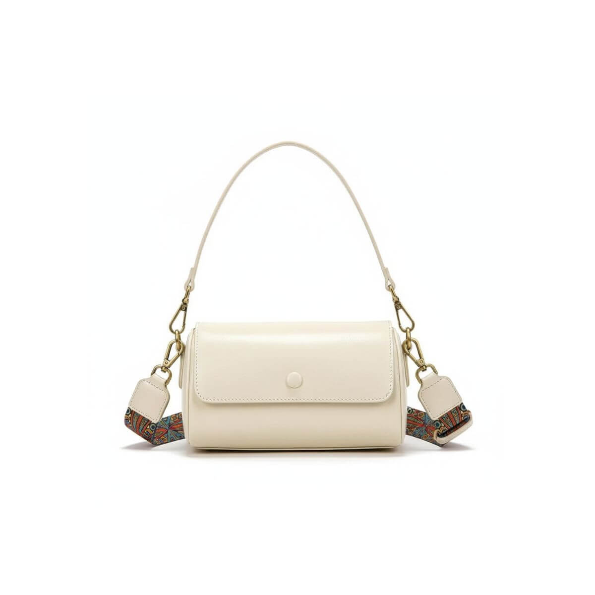 Retro Frame Ivory White Mini Shoulder & Crossbody Bag