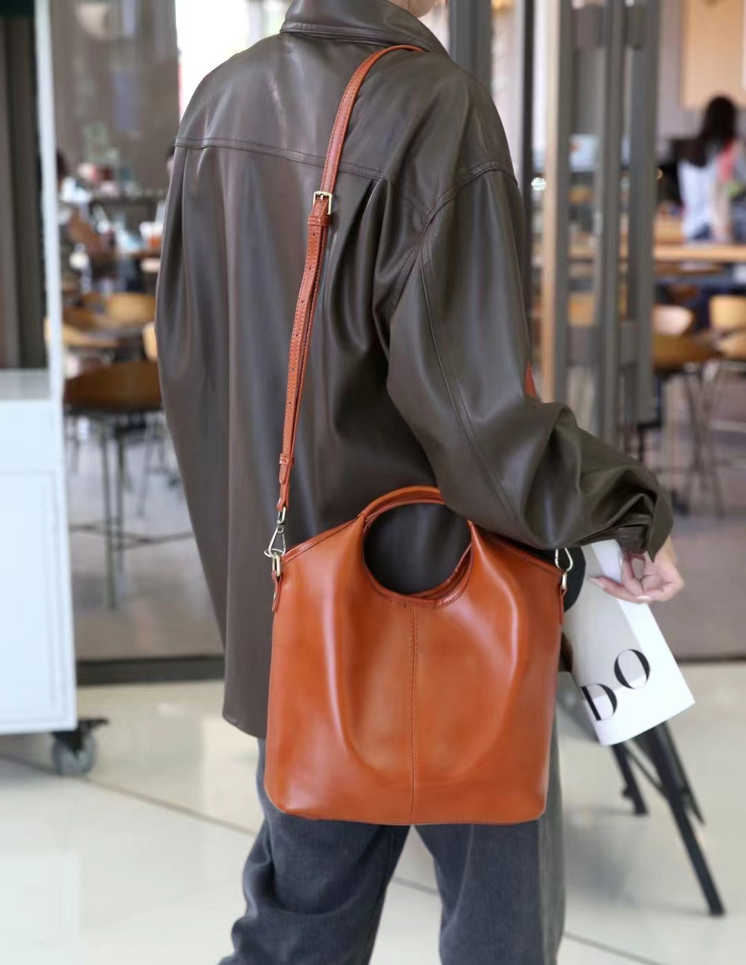 Retro Grace Sunset Yellow Leather Shoulder & Crossbody Bag