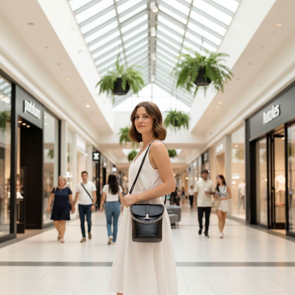 Retro Luxe Black Mini Crossbody & Shoulder Bag