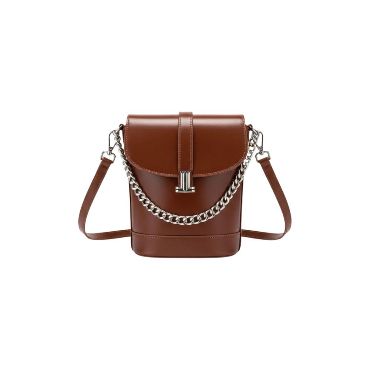 Retro Luxe Chestnut Brown Mini Crossbody & Shoulder Bag