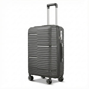 StratoLine 75cm large check-in suitcase in Grey, 45-degree angled view