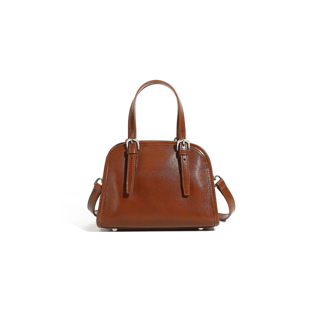 Urban Grace Chestnut Brown Leather Mini Tote Bag