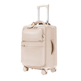 Urbaneo 76cm softside large check in suitcase in Peach Pink, three-quarter front view