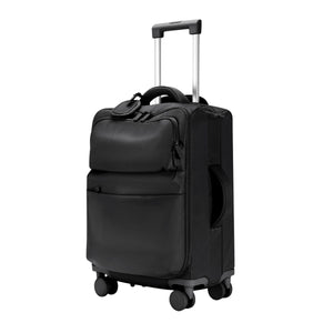 Urbaneo 64cm softside medium check in suitcase in Ink Black, three-quarter front view