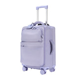 Urbaneo 64cm softside medium check in suitcase in Violet Purple, three-quarter front view