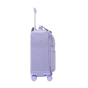 Urbaneo 64cm softside medium check in suitcase in Violet Purple, side profile with carry handle